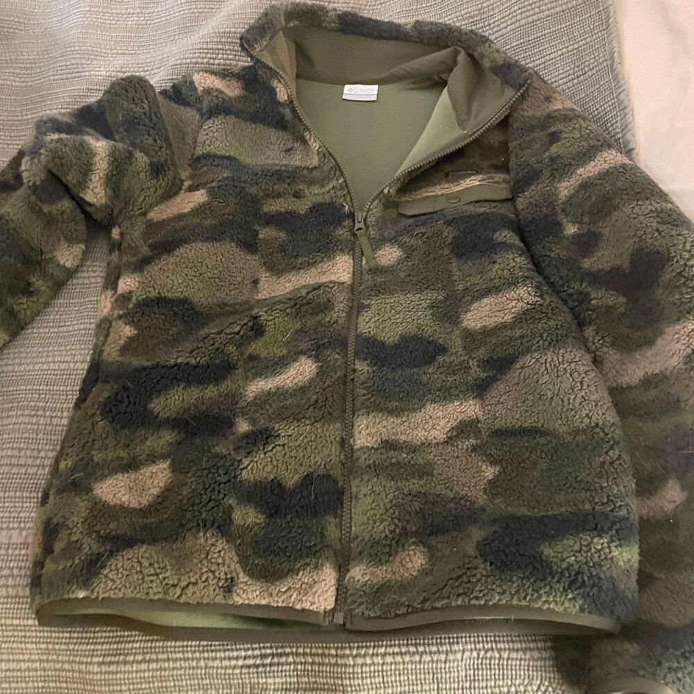 Camo Columbia Zip Sweater